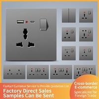 Prise murale multifonctionnelle à trois trous 13A 250V avec ports USB-A et USB-C, ignifuge, blanche, norme britannique
