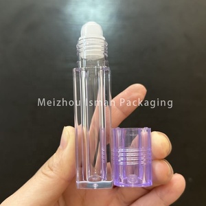 ISMAN Botella Roll-on Cuadrada de 7ml para Aceite Labial, con Tapa Transparente, Rosa, Morado, Rojo, Vacía, para Líquidos Esenciales, Sueros, Masajes, Vial, Embalaje al por Mayor - Product Image 6