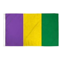 Bandera de Mardi Gras para fiesta, Cartel de la corona de los Reyes, para decoración de Carnaval feliz, 3x5 pulgadas