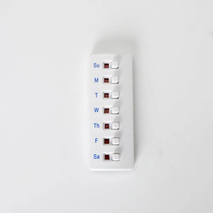 Organizador de Pastillas Reutilizable al por Mayor con Respaldo Curvo, Indicadores de Color para Medicamentos, Antideslizante, Recordatorio Portátil - Product Image 2