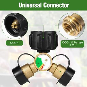 Trực tiếp từ nhà cung cấp Propane <span class=keywords><strong>2</strong></span> chiều <span class=keywords><strong>Splitter</strong></span> với xoay khí Adapter cho 5-40lb xe tăng - Product Image 2