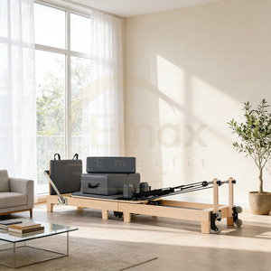 Reformer de <span class=keywords><strong>Pilates</strong></span> pliable en bois d'érable, durable, écologique et portable, avec résistance réglable, pour usage domestique, studio de <span class=keywords><strong>Pilates</strong></span> et salle de sport - Product Image 1
