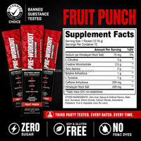 Paket Cairan Pre-Workout Premium Multiplier, Kreatin, Minuman Energi, Stick Hidrasi, Minuman Hidrasi, Bubuk Elektrolit Rasa Raspberry