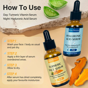 30Ml zerdeçal özü yüz Serum Anti akne nemlendirici parlatıcı organik yüz zerdeçal Serum