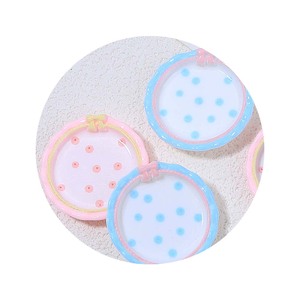 Nouveau design nœud à pois plaque en résine cabochon à dos plat pour maison de poupée miniature, accessoires de colle crème DIY, autocollant de réfrigérateur - Product Image 4