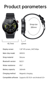 2024 New QW33 Smart Watch for Men Large HD Screen <strong>Step</strong> <strong>Counting</strong> Sports Health Monitoring Waterproof Smartwatch - Product Image 4