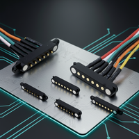 Connecteur magnétique Pogo Pin étanche en laiton et nylon DAJIANG OEM personnalisé, 6 broches mâle/femelle, 2,54 mm, à ressort, prise d'alimentation CC