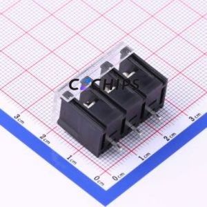 KF28S-7.62-3P Barrier Terminal Block Through hole Component (THT),P=7.62mm Connector With Cover Plate 7.62mm 1x3P Straight Pin - Product Image 2