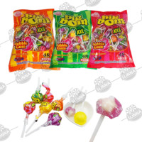Grote Bom Fruit Harde Stick Candy Lollipop Kauwgom Gecoate Zak Halal Gelatinevrij Zoet Groothandel