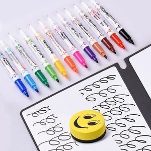 0.5 punta Fine 1MM pittura a punta doppia testa 12 colori colorato lavabile secco cancellabile pennarello per lavagna per bambini - Product Image 3