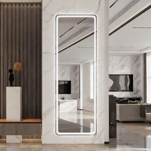 Accessoires de salle de bain modernes, miroir de salle de bain LED sans cadre mural avec interrupteur tactile pour hôtels et appartements - Product Image 1