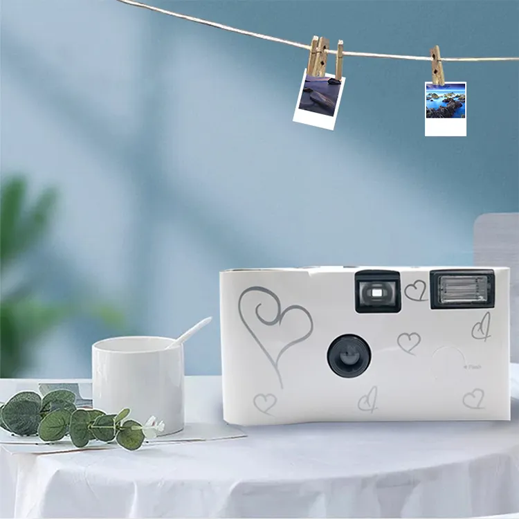מצלמות חד פעמיות מותאמות אישית לוגו מתנת ברוכים הבאים לחתונה 35 מ""מ מצלמה לשימוש חד פעמי עם סרט