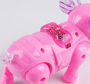 Caliente lindo música eléctrica caminar cerdo juguetes LED luz resplandor electrónico mascotas linterna juguete niños bebé niña niño juguetes educativos - Product Image 3