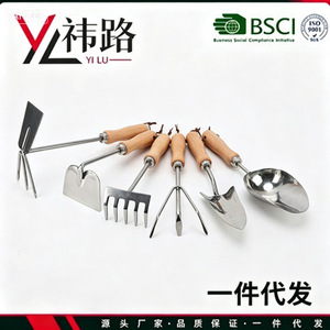 Yilu Stainless Steel Garden Trowel 33x8cm Wood Handle Rust Resistant Digging Tool For Planting Soil Loosening - Product Image 3