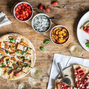 Plato de Bambú para <span class=keywords><strong>Pizza</strong></span> con Coberturas de Primera Calidad OEM, Juego de 4 Platos de Bambú para Coberturas - Product Image 4