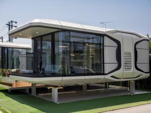 Casa móvil de diseño contemporáneo directo de fábrica, habitación espacial prefabricada con sistema inteligente, cápsula para acampar al aire libre hecha de panel sándwich - Product Image 2