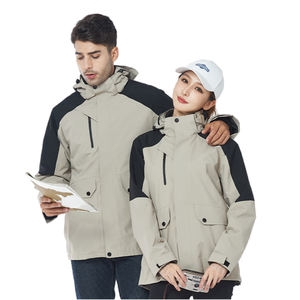 Chaqueta de esquí 3 en 1 para hombre y <span class=keywords><strong>mujer</strong></span>, impermeable, a prueba de viento, abrigo universitario de invierno, forro polar cálido interior con capucha, transpirable, diseño de talla grande - Product Image 4