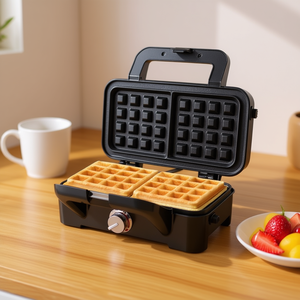 Máquina para preparar desayunos 3 en 1 con placas antiadherentes extraíbles para sándwiches, control mecánico eléctrico, modelo negro D0100HARXWA - Product Image 2