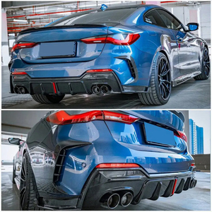 Diffuseur arrière en fibre de carbone style G23 pour BMW Série 4 G22 Coupé 2020-2025 - Product Image 6