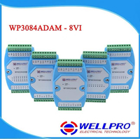 Module d'acquisition de tension analogique WP3084ADAM 8VI 0-10V, communication RS485 MODBUS RTU, WELLPRO