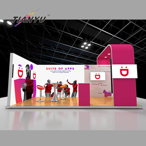 Stand d'exposition lumineux réutilisable en aluminium de luxe 20x30 facile à assembler avec éclairage LED personnalisé pour salon professionnel - Product Image 2
