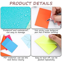 Bloc-notes adhésif transparent personnalisé avec dégradé de couleurs pour animaux de compagnie