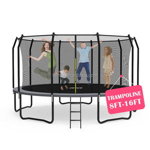 Zoshine 16FT qualité commerciale Fitness Trampoline sûr enfants adultes grande <span class=keywords><strong>garde</strong></span> en acier maison en plein air fait Durable sport saut - Product Image 1