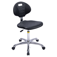 Chaise de laboratoire ergonomique moderne VitalLab, tabouret ESD en mousse PU avec roulettes pivotantes réglables, dossier XBY M13 pour atelier