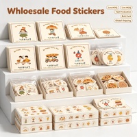 Autocollant personnalisé pour logo de café, estampage à chaud, étiquette alimentaire chocolatée, autocollant auto-adhésif en vinyle imperméable pour boulangerie et pain
