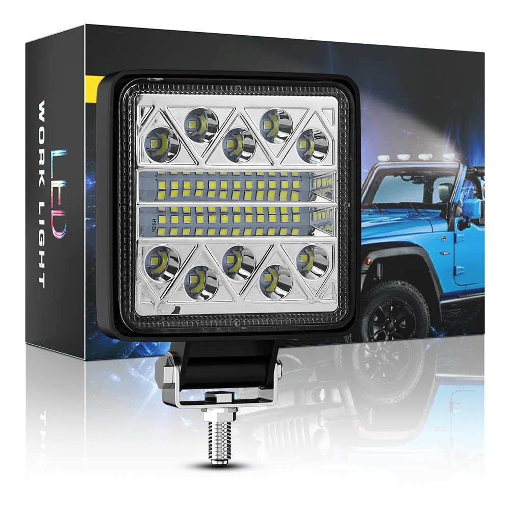 DXZ 4inch 34LED Work Light 12v 24v for Off Road Truck Bus Boat FogLight Car Light Assembly Driving Lights