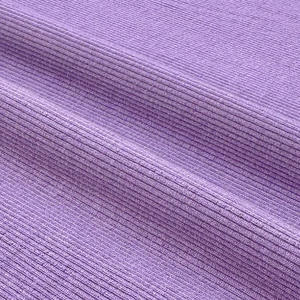 Çevre dostu 92% viskon 8% <span class=keywords><strong>Spandex</strong></span> Jersey kumaş 260gsm hafif kadın pijama ve iç çamaşırı toptan için nervürlü - Product Image 3