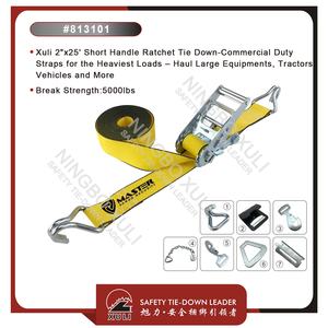 2 "X 15 '1667lbs Wll 5000lbs Force de rupture Heavy Duty J Hook Ratchet Down Straps - Product Image 3