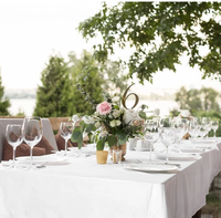 Nappes Jetables Blanches sur Mesure pour Fête, Pique-nique et Mariage