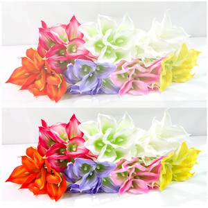 Fleurs artificielles Calla Lily EVA Wen Hope, blanc, rose, jaune, orange, violet, tige unique, accessoires de décoration pour mariage et maison - Product Image 4