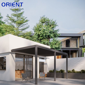 Pérgola bioclimática de aluminio de diseño moderno con pérgola Gazebo para exteriores Pérgola adjunta de <span class=keywords><strong>pared</strong></span> innovadora Estilo contemporáneo - Product Image 3