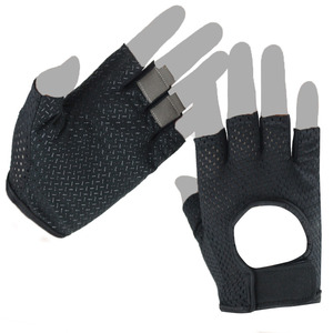 Guantes Finos Antideslizantes de Medio Dedo para Mujer, Equipo de Yoga para Barra Horizontal, Entrenamiento Físico - Product Image 4