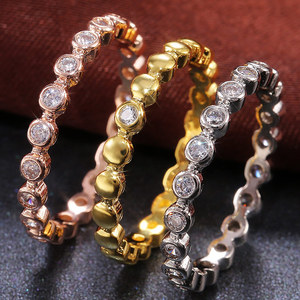 Elegante anello con zirconi per donna, gioiello alla moda, regalo romantico - Product Image 2