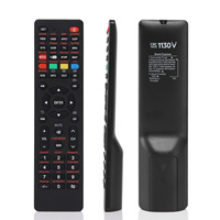 Télécommande universelle en plastique CRC1130V pour téléviseur LCD, code fixe, emballage en boîte