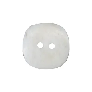 Square two eyed natural white cow bone buttons with irregular and environmentally friendly buttons for fashion and clothing