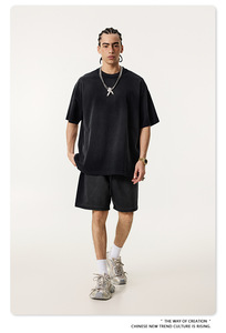 Men's Vintage <b>Purple</b> 100% Cotton Short Sleeve O-Neck <b>T</b>-<b>Shirt</b> Oversized Solid Color Jersey Knitted - Product Image 5