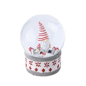 Salju LED Natal Gelas Air Santa Indah Kristal Bola Musik Salju Globe Souvenir