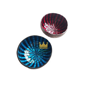 Bol à salade classique fait main en coque de noix de coco laquée, fabriqué au Vietnam, personnalisable avec logo, écologique et léger - Product Image 3