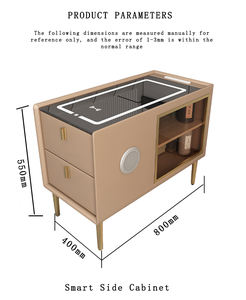 Soporte de noche inteligente, cajonera de almacenamiento con Bluetooth, altavoz, cargador inalámbrico, mesita de noche inteligente - Product Image 6