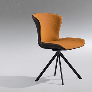 Silla de Escritorio Moderna de Cuero para Hotel con Patas de Hierro, Giratoria, para Recepción, Negociación, Comedor, Tapizada en Tela - Product Image 4