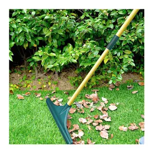 Winslow & Ross Garden telescopic artificial leaf rake broom grass sweeper with steel handle brush