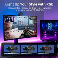 EMEET SmartCam C60E 4K Çift Kameralı UHD 4K USB Web Kamerası Otomatik Odaklama 11x Hibrit Yakınlaştırma 3 Renkli RGB Işıklar Süper Hızlı PDAF Otomatik Odaklama