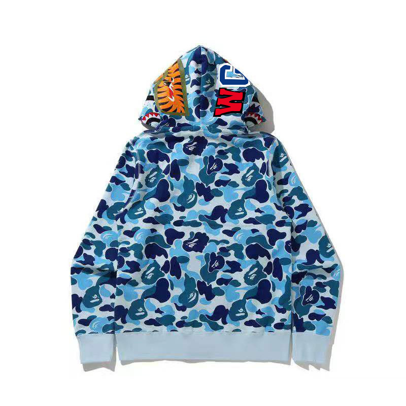 bape neon shark moletom com capuz
