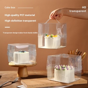 Récipient en plastique carré transparent Portable de 2 pouces pour le jardinage à la maison Transparent petite plante décor outil de stockage de graines outils de gâteau - Product Image 2