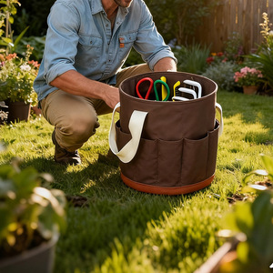 Custom Multi-Purpose Outdoor <b>Garden</b> Handbag <b>Tool</b> Bag Oxford Cloth Water Repellent Convertible Strap 10-14 Pockets for <b>Tools</b> - Product Image 2