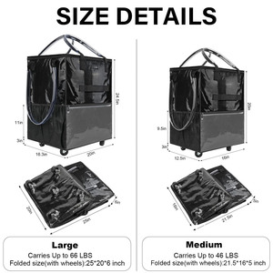 Industrial Four-Wheel Metal Enclosed Nestable Detachable Folding Hand Truck Shopping <b>Cart</b> Portable Luggage Hand Trolley OEM - Product Image 2